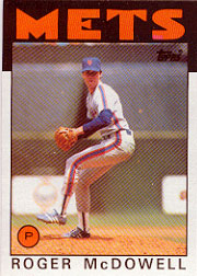 1986 Topps Baseball Cards      547     Roger McDowell RC*